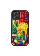  iKins case for Apple iPhone 12 Pro Max cat with red fish
