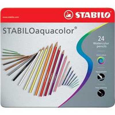  Akvareļzīmuļi STABILO AQUACOLOR | 24 krāsas