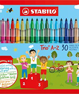  Flomasteri Stabilo Trio A-Z | 30 krāsas  Hover