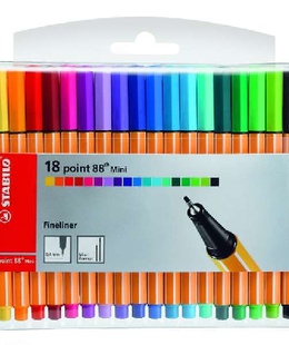  Pildspalvu komplekts STABILO POINT 88 MINI |0.4 mm|18 krāsas  Hover