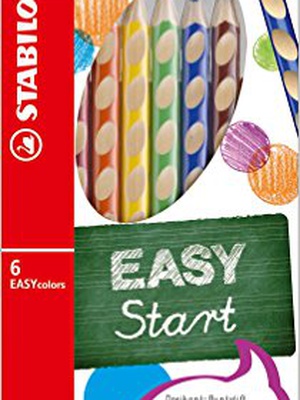  Krāsainie zīmuļi labročiem STABILO EASYcolors | 6 krāsas  Hover