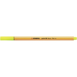  Tintes pildspalva STABILO POINT |0.4 mm| Neona dzeltena | 88/024