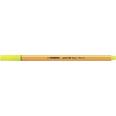  Tintes pildspalva STABILO POINT |0.4 mm| Neona dzeltena | 88/024