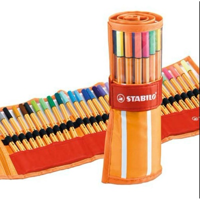  Pildspalvu komplekts ar penāli STABILO POINT|0.4 mm| 30 krāsas