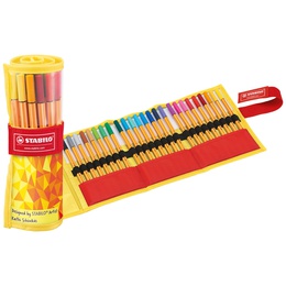  Tintes pildspalvu komplekts STABILO POINT88 ar penāli |25 krāsas