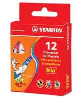  Eļļas pasteļkrītiņi STABILO TRIO | 24 krāsas  Hover