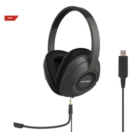 Austiņas Koss | SB42 USB | Headphones | Wired | On-Ear | Microphone | Black/Grey