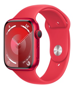 Viedpulksteni Apple Watch Series 9 GPS 45mm (PRODUCT)RED Aluminium Case with (PRODUCT)RED Sport Band - M/L Apple  Hover