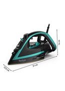  TEFAL | FV8066E0 | Iron | Steam Iron | 3000 W | Water tank capacity 270 ml | Continuous steam 50 g/min | Steam boost performance 280 g/min | Black/Blue Hover