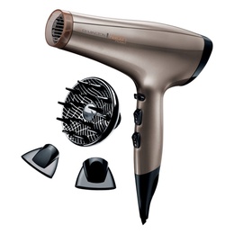 Fēns Remington | Hair Dryer | AC8002 | 2200 W | Number of temperature settings 3 | Ionic function | Diffuser nozzle | Brown/Black