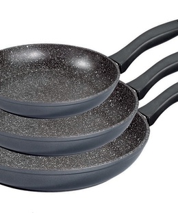 Panna Stoneline Pan set of 3 6882 Frying Diameter 16/20/24 cm Suitable for induction hob Fixed handle Grey  Hover