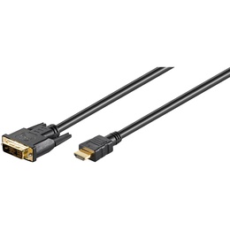  Goobay | Black | DVI-D male Single-Link (18+1 pin) | HDMI male (type A) | DVI-D/HDMI cable