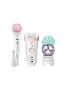 Epilātors Braun Epilator Silk-épil Beauty Set 9 9/985 BS Operating time (max) 50 min Bulb lifetime (flashes) Not applicable Number of power levels 2 Wet & Dry White/Rose