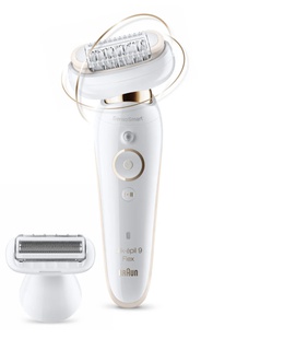 Epilātors Braun | Silk-epil 9 Flex SES9002 | Epilator | Operating time (max) 40 min | Bulb lifetime (flashes) Not applicable | Number of power levels 2 | Wet & Dry | White/Gold  Hover