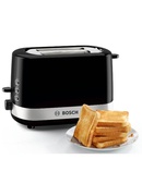 Tosteris Bosch | TAT7403 | Toaster | Power 800 W | Number of slots 2 | Housing material Plastic | Black/Stainless steel