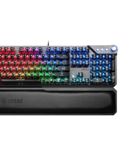 Tastatūra MSI | Gaming Keyboard | VIGOR GK71 SONIC BLUE | Gaming Keyboard | RGB LED light | US | Wired | Black | Numeric keypad | Blue Switches  Hover