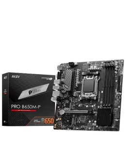  MSI | PRO B650M-P | Processor family AMD | Processor socket AM5 | DDR5 | Memory slots 4 | Supported hard disk drive interfaces 	SATA  Hover