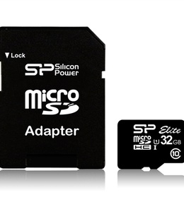  Silicon Power | Elite UHS-I | 32 GB | MicroSDHC | Flash memory class 10 | SD adapter  Hover