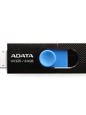  ADATA | USB Flash Drive | UV320 | 64 GB | USB 3.2 Gen1 | Black/Blue  Hover