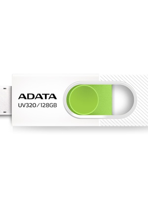  ADATA | USB Flash Drive | UV320 | 128 GB | USB 3.2 Gen1 | White/Green  Hover