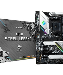 ASRock | X570 Steel Legend | Processor family AMD | Processor socket AM4 | DDR4 DIMM | Memory slots 4 | Supported hard disk drive interfaces SATA3  Hover
