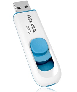  ADATA | C008 | 32 GB | USB 2.0 | White/Blue  Hover