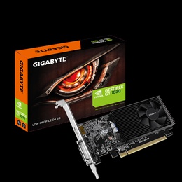  Gigabyte GV-N1030D4-2GL 1.0 NVIDIA 2 GB GeForce GT 1030 DDR4 PCI Express 3.0 Processor frequency 1417 MHz DVI-D ports quantity 1 HDMI ports quantity 1 Memory clock speed 2100 MHz