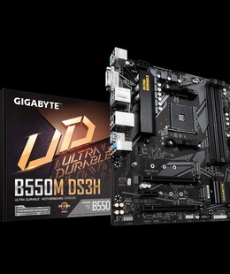  Gigabyte | B550M DS3H 1.0 | Processor family AMD | Processor socket AM4 | DDR4 DIMM | Memory slots 4 | Number of SATA connectors 4 x SATA 6Gb/s connectors | Chipset AMD B | Micro ATX  Hover