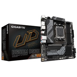  Gigabyte B650M DS3H 1.0 M/B Processor family AMD Processor socket AM5 DDR5 DIMM Memory slots 4 Supported hard disk drive interfaces 	SATA
