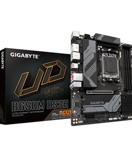  Gigabyte B650M DS3H 1.0 M/B Processor family AMD Processor socket AM5 DDR5 DIMM Memory slots 4 Supported hard disk drive interfaces 	SATA  Hover