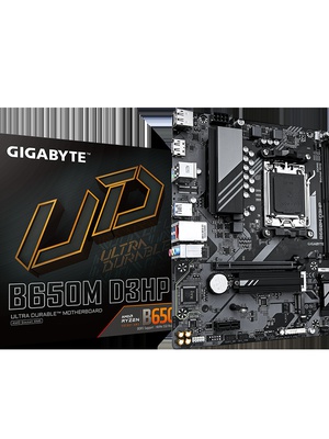  Gigabyte | B650M D3HP | Processor family AMD | Processor socket AM5 | DDR5 DIMM | Memory slots 1 | Supported hard disk drive interfaces SATA  Hover