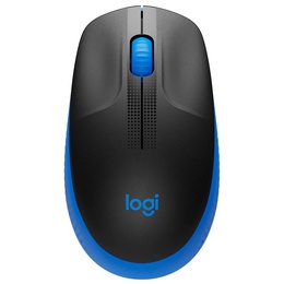 Pele Logitech Full size Mouse M190 	Wireless Blue USB