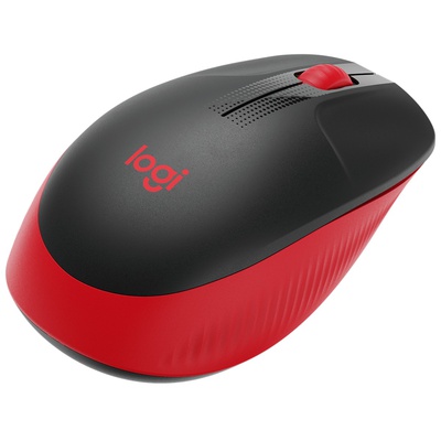 Pele Logitech Full size Mouse M190 	Wireless Red USB