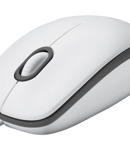 Pele Logitech Mouse M100 Wired White USB-A  Hover
