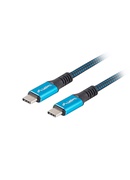  Lanberg | USB-C to USB-C Cable | CA-CMCM-45CU-0012-BK | 1.2 m | Black/Blue