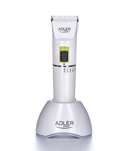  Adler | Hair clipper | AD 2827 | Cordless or corded | Number of length steps 4 | White  Hover