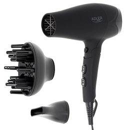 Fēns Adler | Hair dryer | AD 2267 | 2100 W | Number of temperature settings 3 | Diffuser nozzle | Black