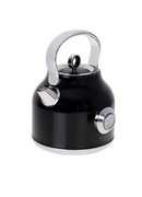 Tējkanna Adler | Kettle with a Thermomete | AD 1346b | Electric | 2200 W | 1.7 L | Stainless steel | 360° rotational base | Black Hover