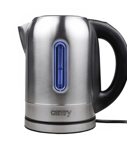 Tējkanna Camry | Kettle | CR 1253 | With electronic control | 2200 W | 1.7 L | Stainless steel | 360° rotational base | Stainless steel  Hover