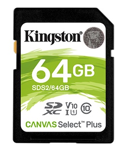  Kingston | Canvas Select Plus | UHS-I | 64 GB | SDXC | Flash memory class 10  Hover
