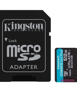  Kingston | microSD Memory Card | Canvas Go! Plus | 512 GB | microSDHC/SDXC | Flash memory class 10  Hover