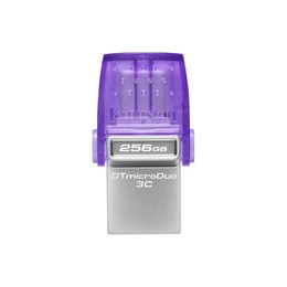  Kingston | DataTraveler | DT Micro Duo 3C | 256 GB | USB Type-C and Type-A | Purple