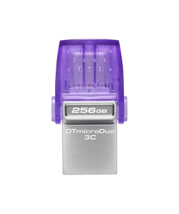  Kingston | DataTraveler | DT Micro Duo 3C | 256 GB | USB Type-C and Type-A | Purple  Hover
