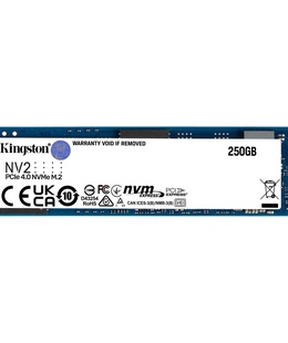  Kingston SSD NV2 250 GB SSD form factor M.2 2280 SSD interface PCIe 4.0 x4 NVMe Write speed 1300 MB/s Read speed 3000 MB/s  Hover