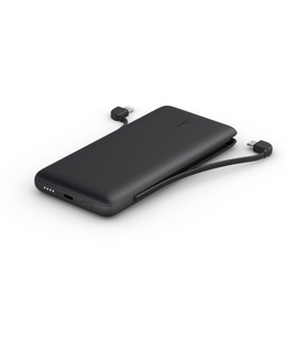  Belkin | BOOST CHARGE Plus Power Bank | 10000 mAh | Integrated LTG and USB-C cables | Black  Hover
