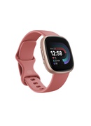 Viedpulksteni Fitbit Versa 4 Smart watch NFC GPS (satellite) AMOLED Touchscreen Activity monitoring 24/7 Waterproof Bluetooth Pink Sand/Copper Rose Wi-Fi