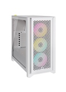  Corsair Tempered Glass PC Case iCUE 4000D RGB AIRFLOW Side window White  Mid-Tower Power supply included No