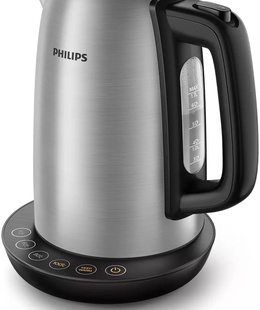 Tējkanna Philips | Kettle | HD9359/90 | Electric | 2200 W | 1.7 L | Stainless steel/Plastic | 360° rotational base | Grey  Hover
