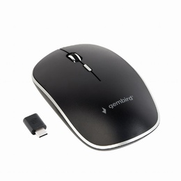 Pele Gembird | Silent Optical Mouse | MUSW-4BSC-01 | Wireless | USB-C | Black