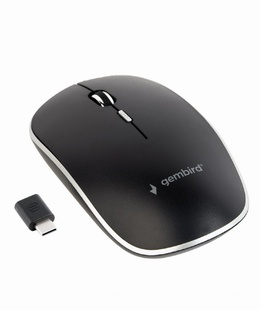 Pele Gembird | Silent Optical Mouse | MUSW-4BSC-01 | Wireless | USB-C | Black  Hover